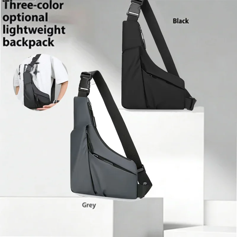 Crossbody Bag Men - กระเป๋าผู้ชาย ความจุขนาดใหญ่ ทรงสามเหลี่ยม สะพายข้างหลากสี กระเป๋าสะพายไหล่ลำลอง ทนทาน