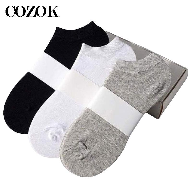 Socks Ankle Men - 10 ชิ้น = 5 คู่ ถุงเท้าผู้ชาย