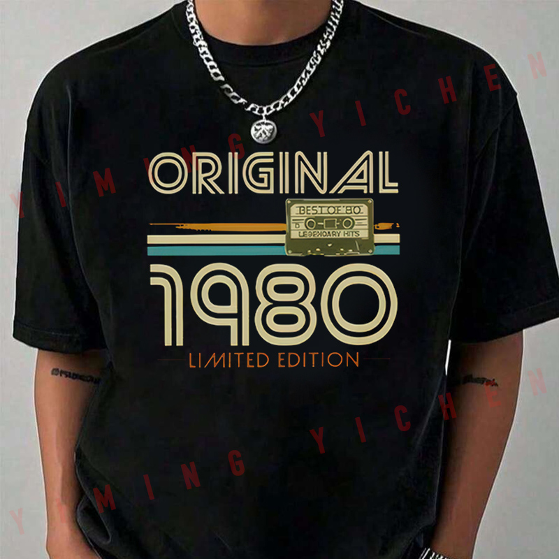 Mens Fashion In The 80S - เรโทร 1980 เทปคาสเซ็ต-วินเทจ 80s พิมพ์ลายรถจักรยานยนต์เสื้อยืดผู้ชายฮิปฮอปสตรีทแวร์ลำลองแฟชั่นเสื้อแขนสั้น