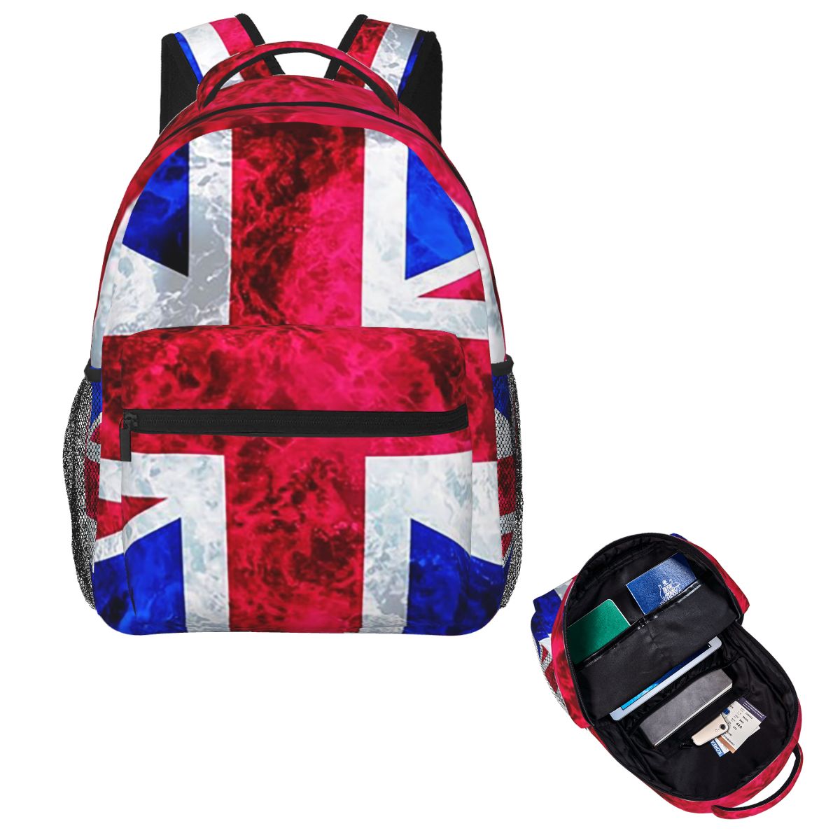 Men'S Fashion Uk - กระเป๋าเป้สะพายหลังลายธงชาติอังกฤษสำหรับนักเรียน นักศึกษา ผู้ชาย ผู้หญิง กระเป๋าเดินทาง กระเป๋าแฟชั่น