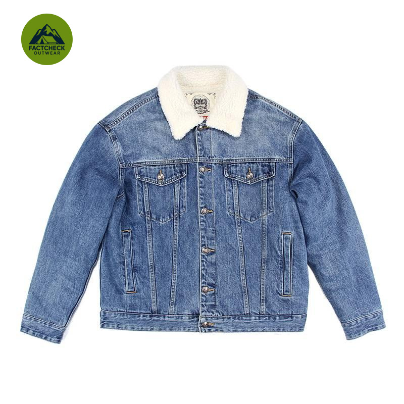 Denim Jacket Vintage - แจ็คเก็ตยีนส์คุณภาพหรูหรา แบรนด์ FACTCHECK EU US ไซส์