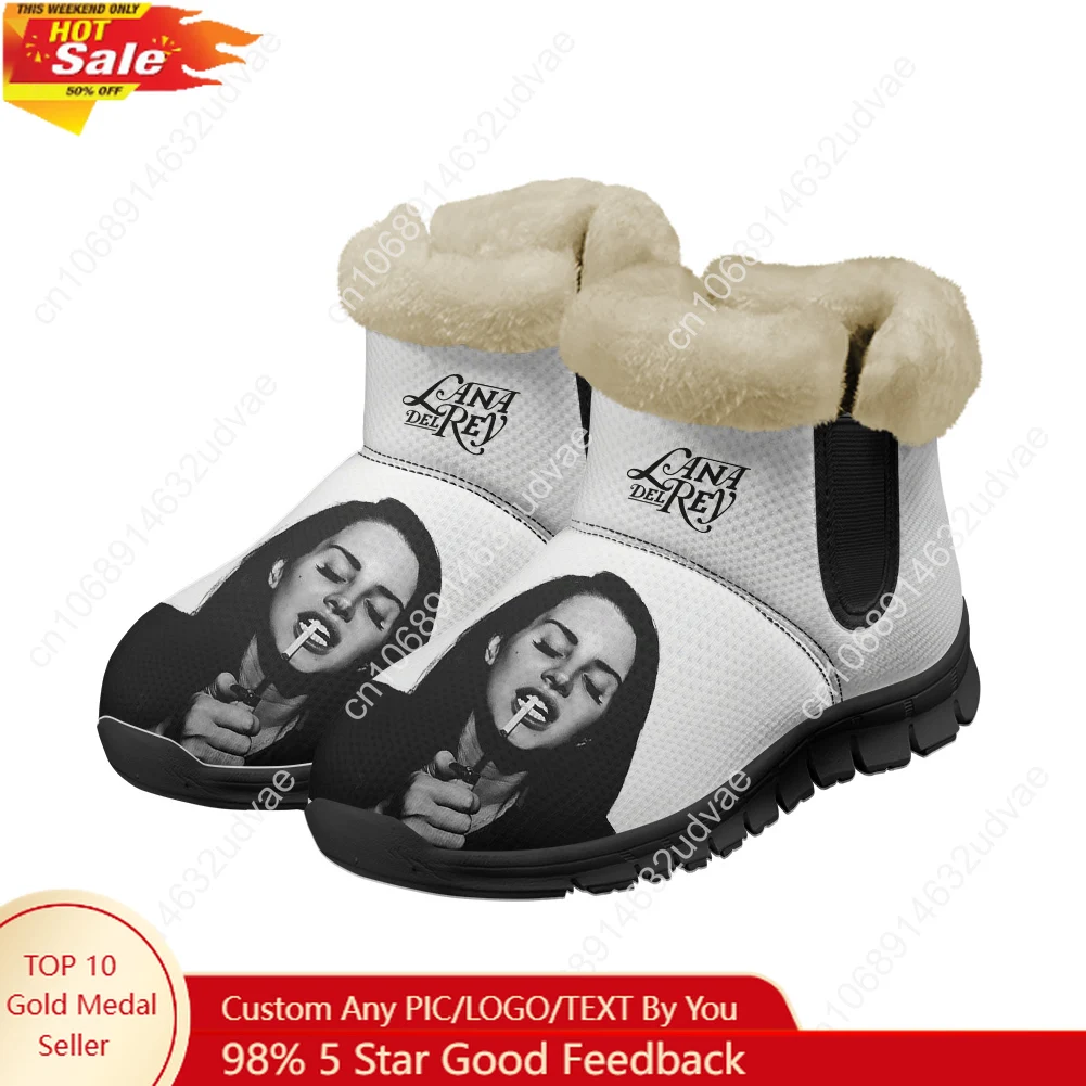 Casual Sneakers Men - รองเท้าบูทตุ๊กตา Lana Del Rey สำหรับผู้ชายและผู้หญิง รองเท้าผ้าใบกันหนาว