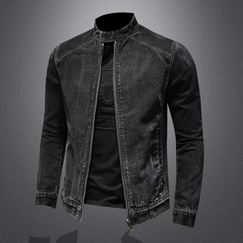 Bomber Jacket Men - แจ็กเก็ตนักบินคอตั้งสไตล์วินเทจสำหรับผู้ชายแจ็คเก็ต5XL ทรงสลิมฟิตมีซิปรูดเสื้อแจ็คเก็ตมอเตอร์ไซค์