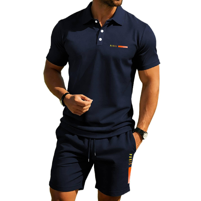 Men'S Fashion Polo Shirt - PARIS เสื้อโปโลฤดูร้อนระดับไฮเอนด์สำหรับผู้ชาย แห้งเร็ว ระบายอากาศได้ดี แฟชั่นธุรกิจลำลอง สไตล์สปอร์ต