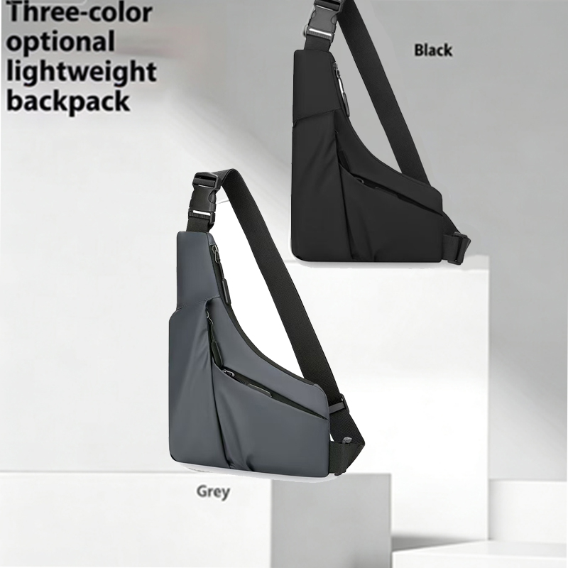 Crossbody Bag Men - กระเป๋าสะพายหน้าอกแบบบาง ทนทานต่อการสึกหรอ กันน้ำ น้ำหนักเบา กระเป๋าสะพายข้างผู้ชาย มีช่องซ่อนหลายช่อง