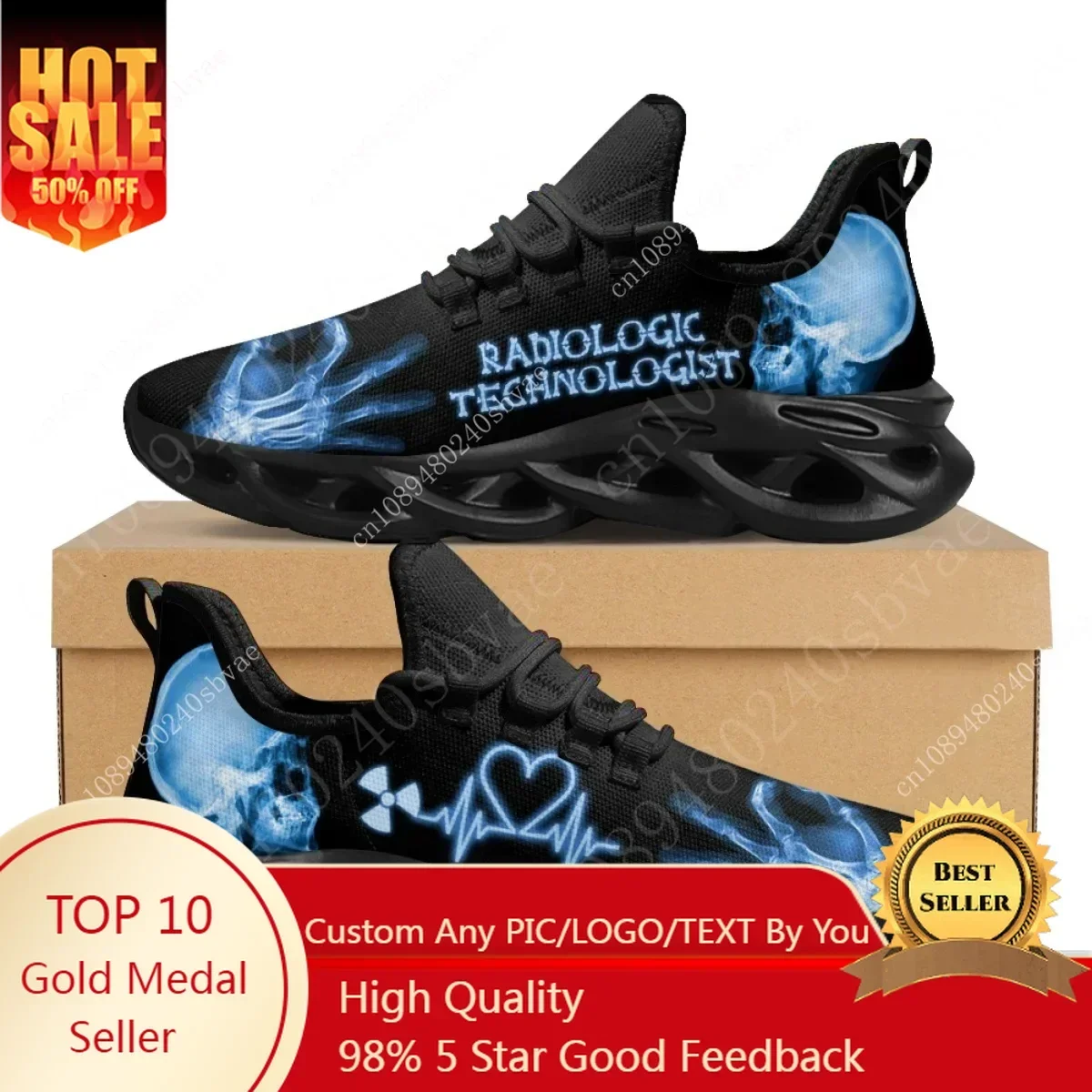Casual Sneakers Men - รองเท้าผ้าใบสำหรับผู้เชี่ยวชาญด้านรังสีวิทยา รองเท้าผ้าใบลายโครงกระดูกสำหรับผู้ชายและผู้หญิง รองเท้ากีฬาน้ำหนักเบาแบบลำลอง รองเท้าผ้าใบสั่งทำพิเศษ