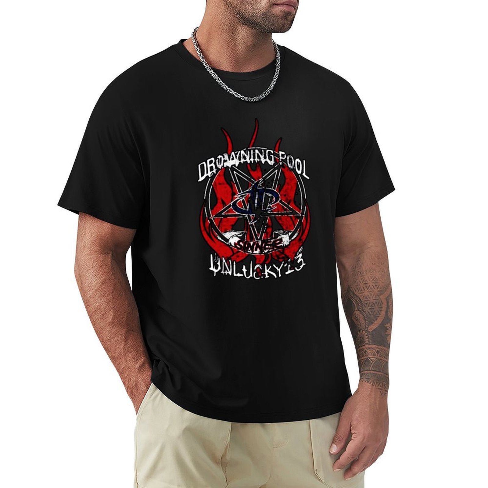 Men'S Fashion Genres - เสื้อยืดพิมพ์ลาย Best of Drowning Pool โลโก้วงดนตรีร็อกอเมริกัน