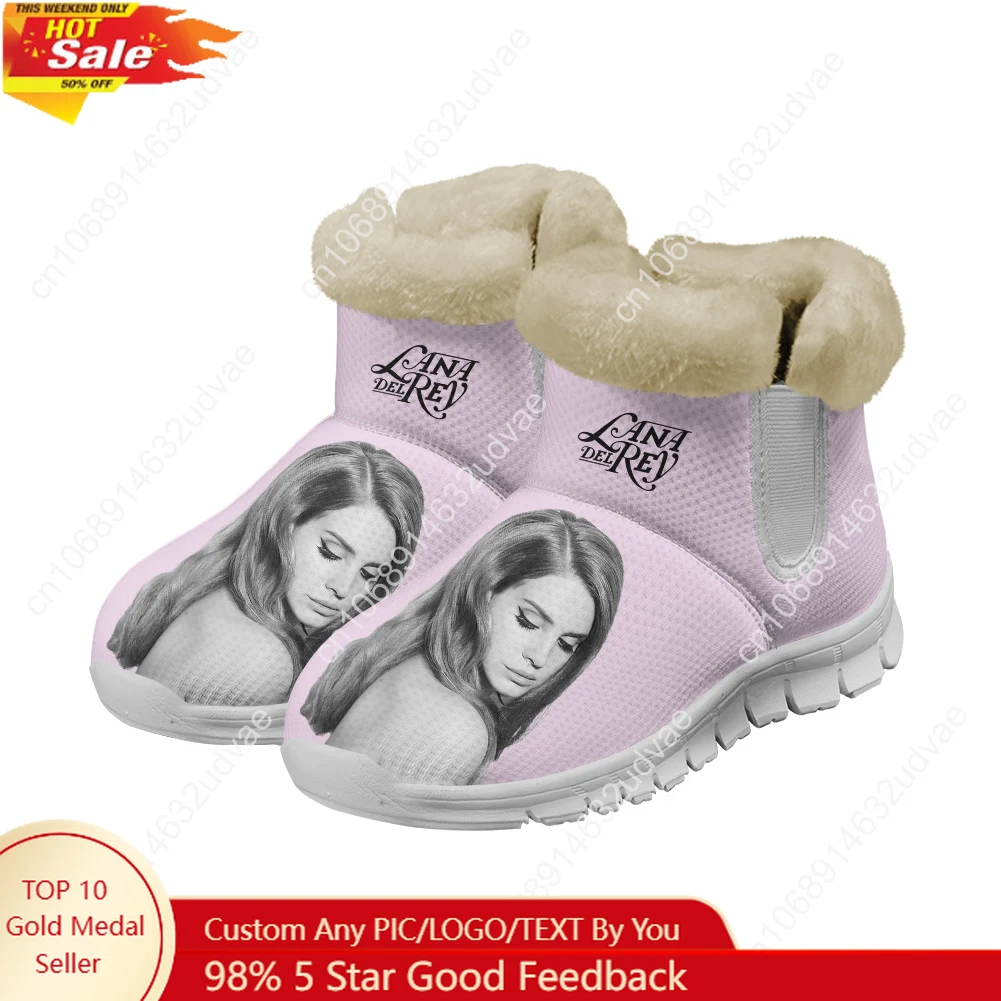 Casual Sneakers Men - รองเท้าบูทตุ๊กตา Lana Del Rey สำหรับผู้ชายและผู้หญิง รองเท้าผ้าใบกันหนาว