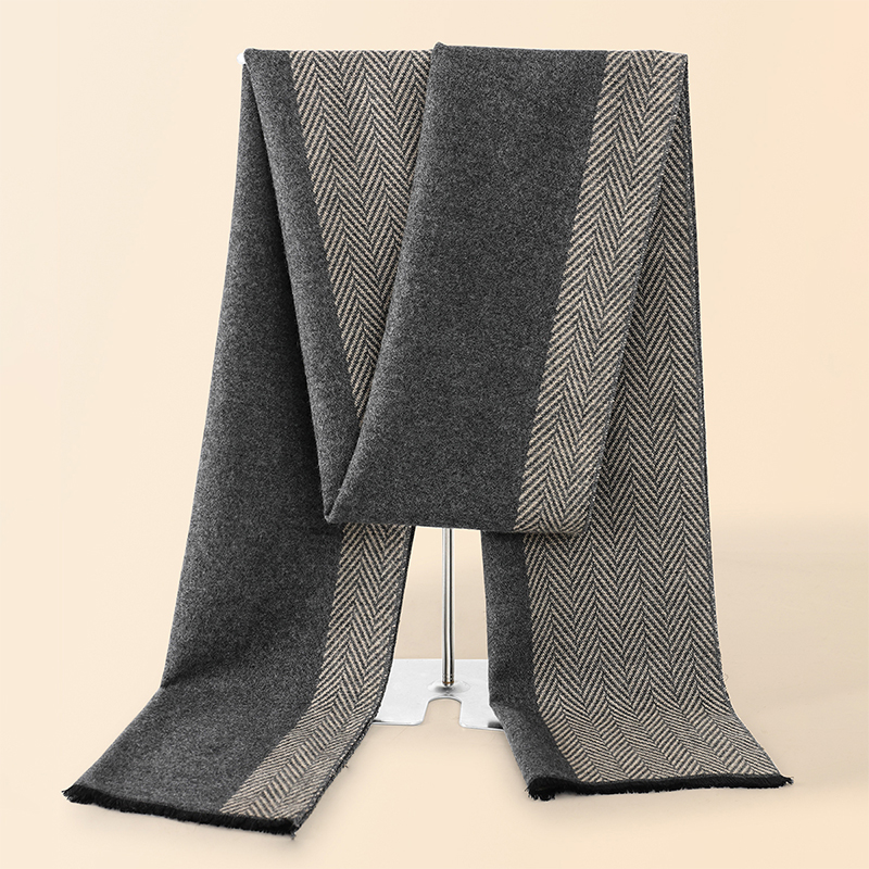 Men Scarf Wool - ผ้าพันคอผู้ชายสุดหรูสำหรับฤดูหนาว ผ้าคลุมไหลอุ่นสบายสำหรับฤดูใบไม้ร่วง ผ้าแคชเมียร์เนื้อนุ่ม ผ้าพันคอสำหรับกิจกรรมกลางแจ้ง ผ้าพันคอผู้ชายสีพื้น รุ่นปี