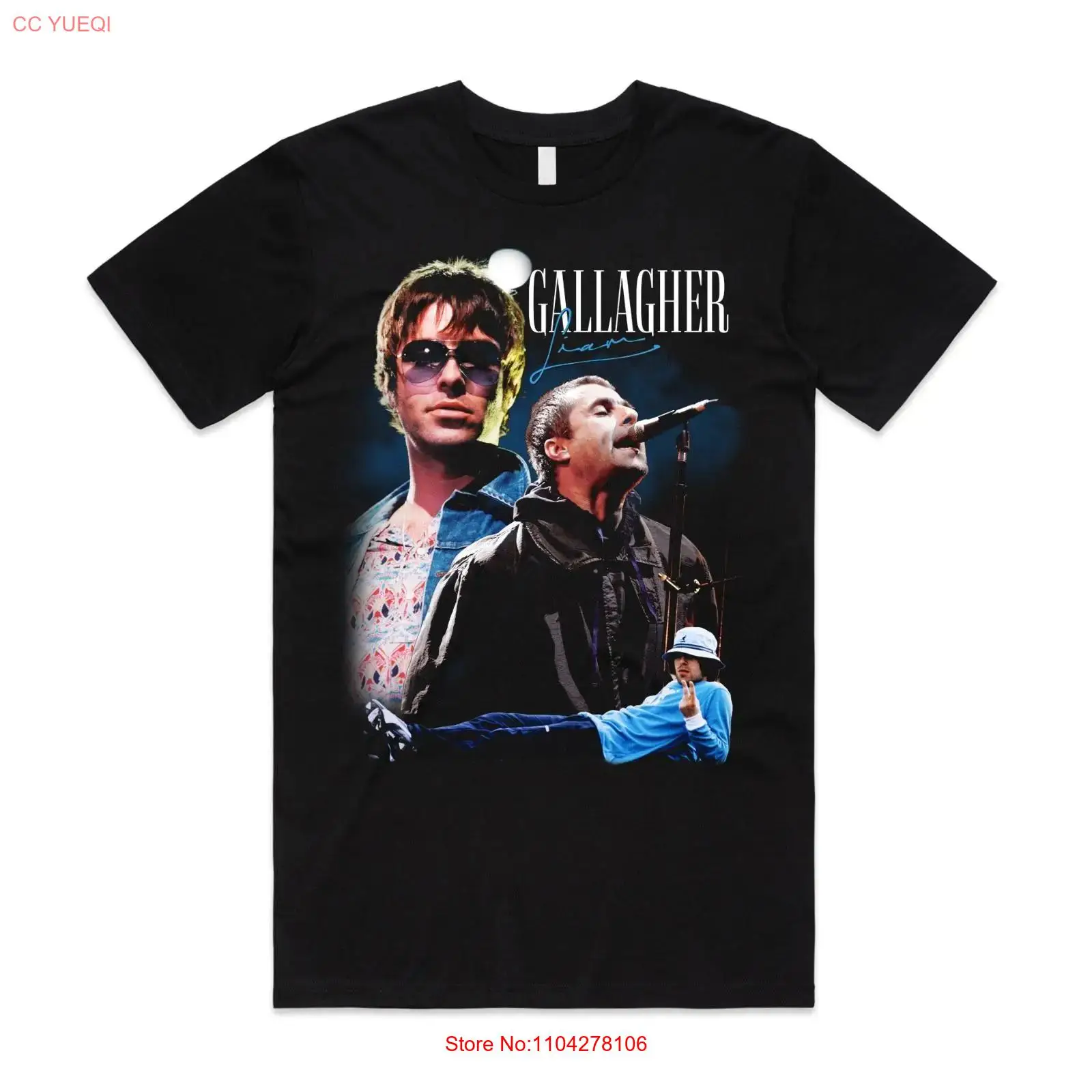 Men'S Fashion Uk - เสื้อยืด Liam Gallagher Homage สไตล์เรโทร วินเทจ