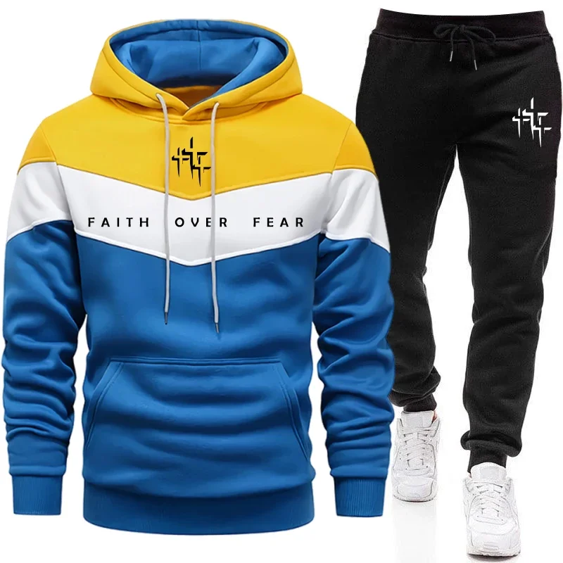 ชุดวอร์มผู้ชาย Faith Over Fear - Mens Fashion Casual Outfits บทวิจารณ์และราคา