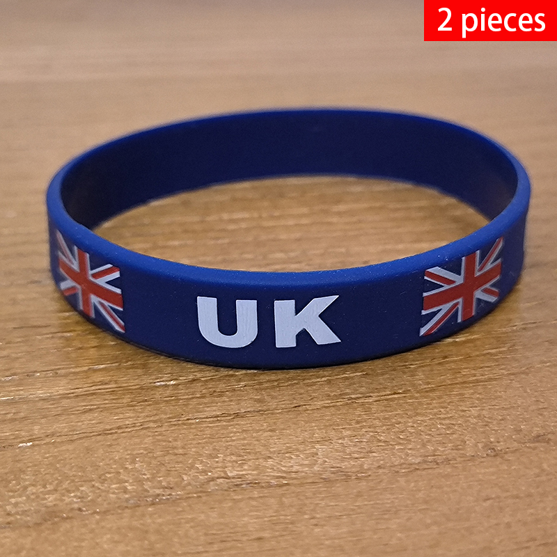2ชิ้นธงชาติอังกฤษกำไลข้อมือซิล - Men'S Fashion Uk บทวิจารณ์และราคา