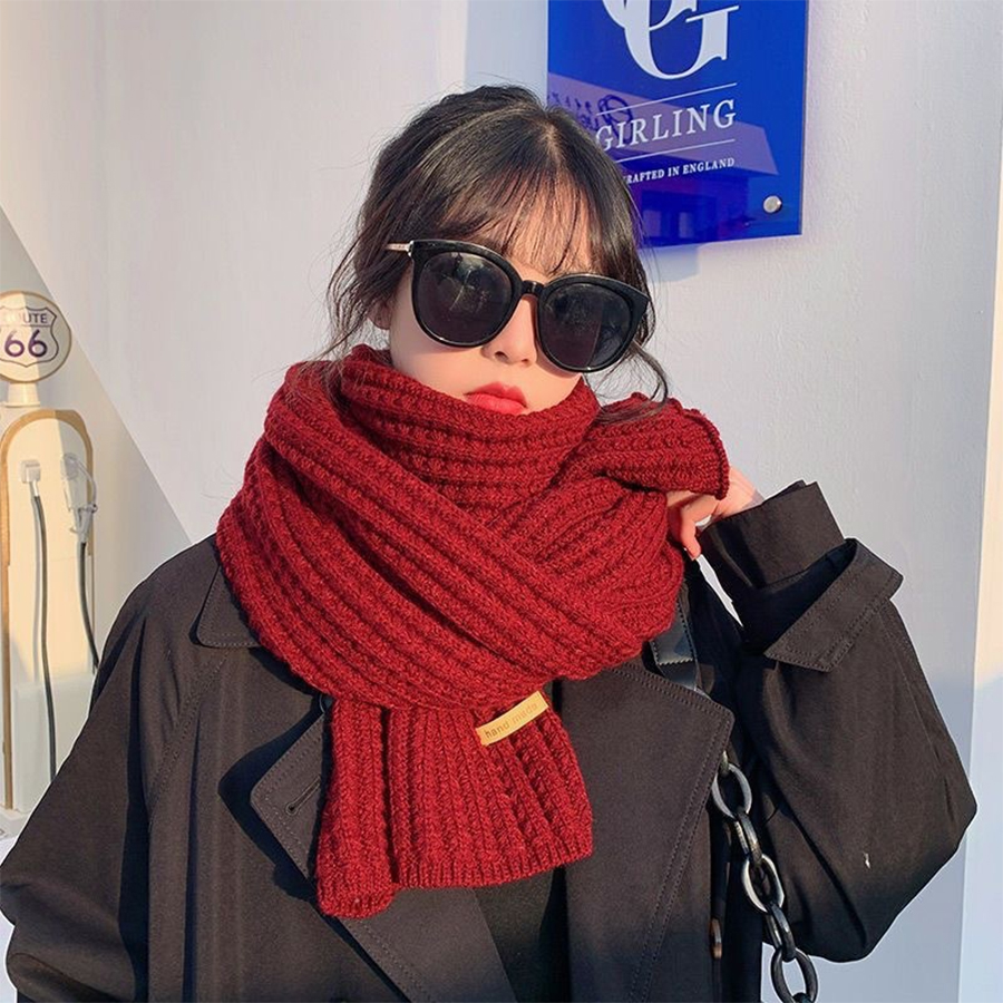 ผ้าพันคอไหมแคชเมียร์ถักหนา อุ่ - Men Scarf Wool บทวิจารณ์และราคา