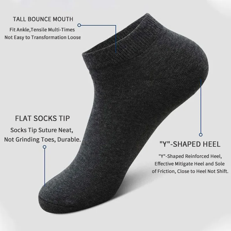 ถุงเท้าข้อสั้นแบบเรียบง่าย สีพ - Socks Ankle Men บทวิจารณ์และราคา