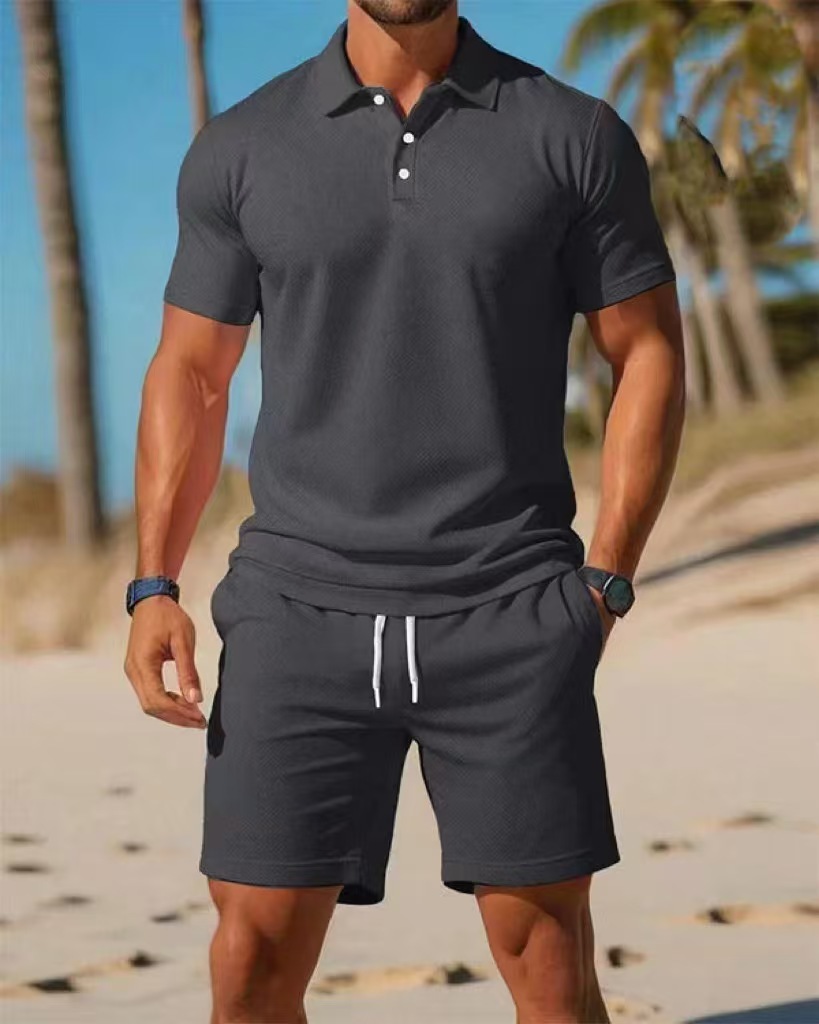 ชุดเสื้อโปโลแขนสั้นติดกระดุมแล - Men'S Fashion Polo Shirt บทวิจารณ์และราคา