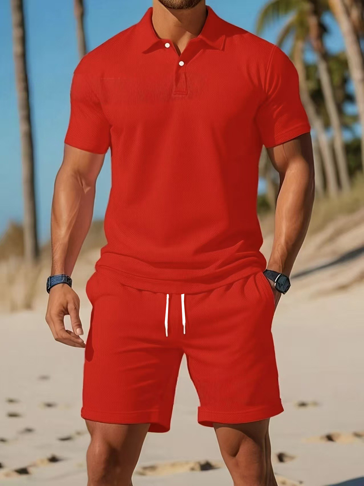ชุดเสื้อโปโลแขนสั้นติดกระดุมแล - Men'S Fashion Polo Shirt บทวิจารณ์และราคา