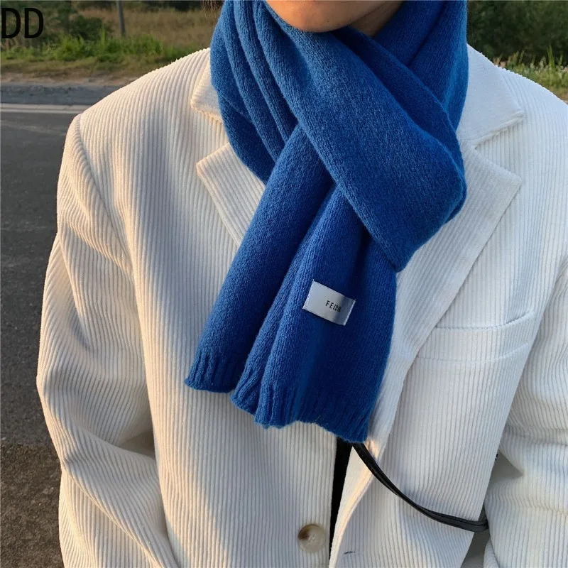 Simple Chic นุ่มผ้าพันคอฤดูใบไ - Men Scarf Wool บทวิจารณ์และราคา