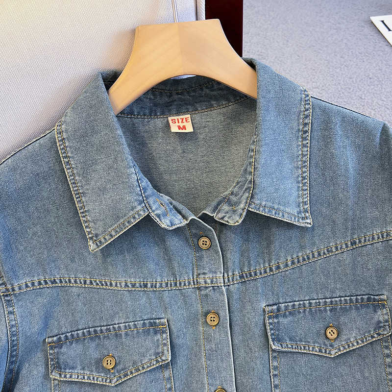 Retro DENIM เสื้อผู้หญิงฤดูร้อ - Denim Jacket Vintage บทวิจารณ์และราคา