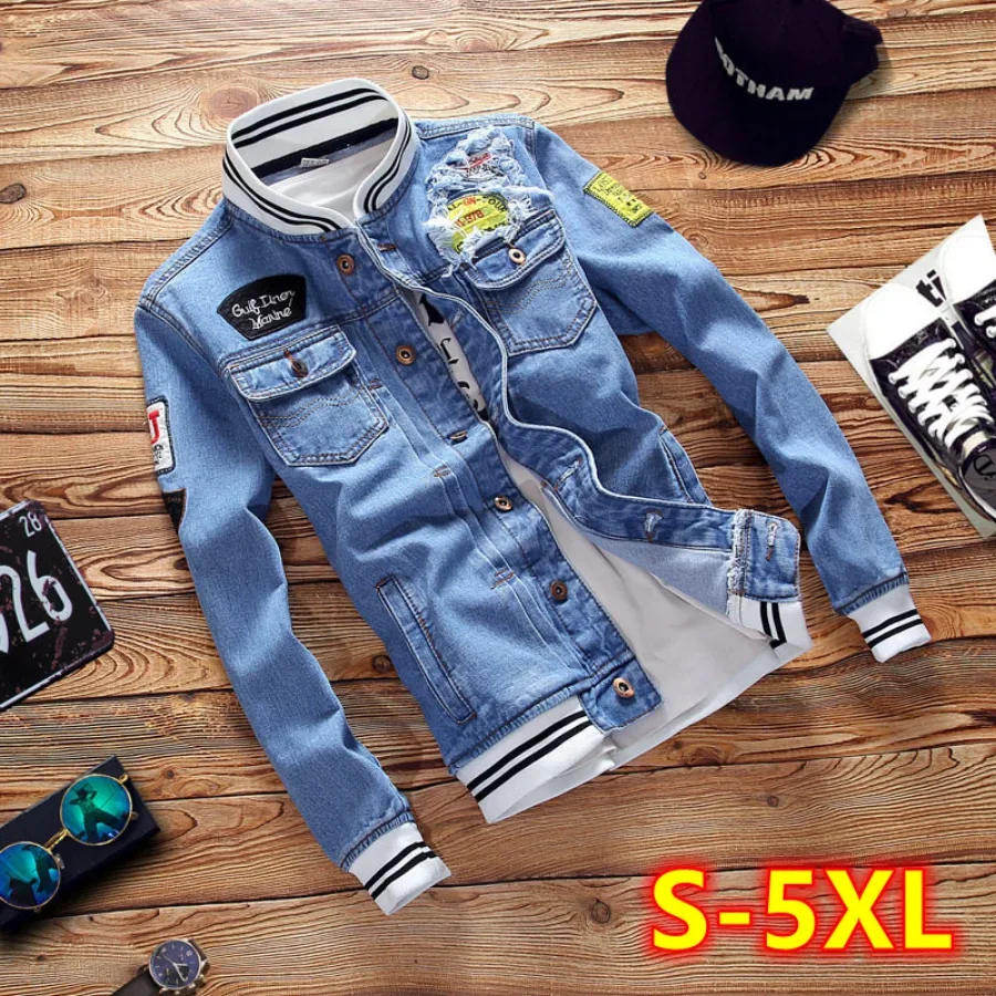 แจ็คเก็ตยีนส์ผู้ชายรุ่นใหม่ปี  - Bomber Jacket Men บทวิจารณ์และราคา