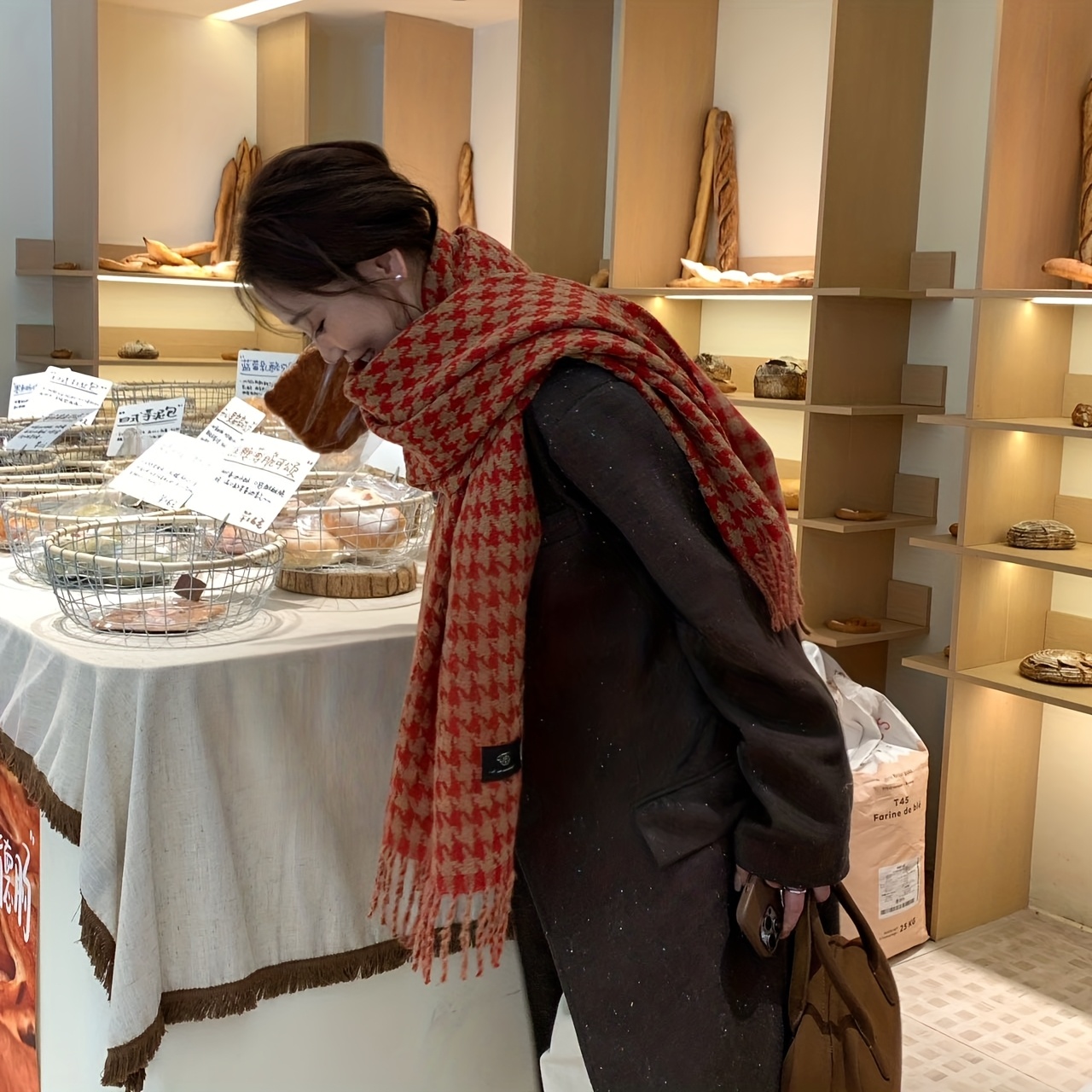 ผ้าพันคอขนสัตว์ FANGSIGE รุ่น  - Men Scarf Wool บทวิจารณ์และราคา