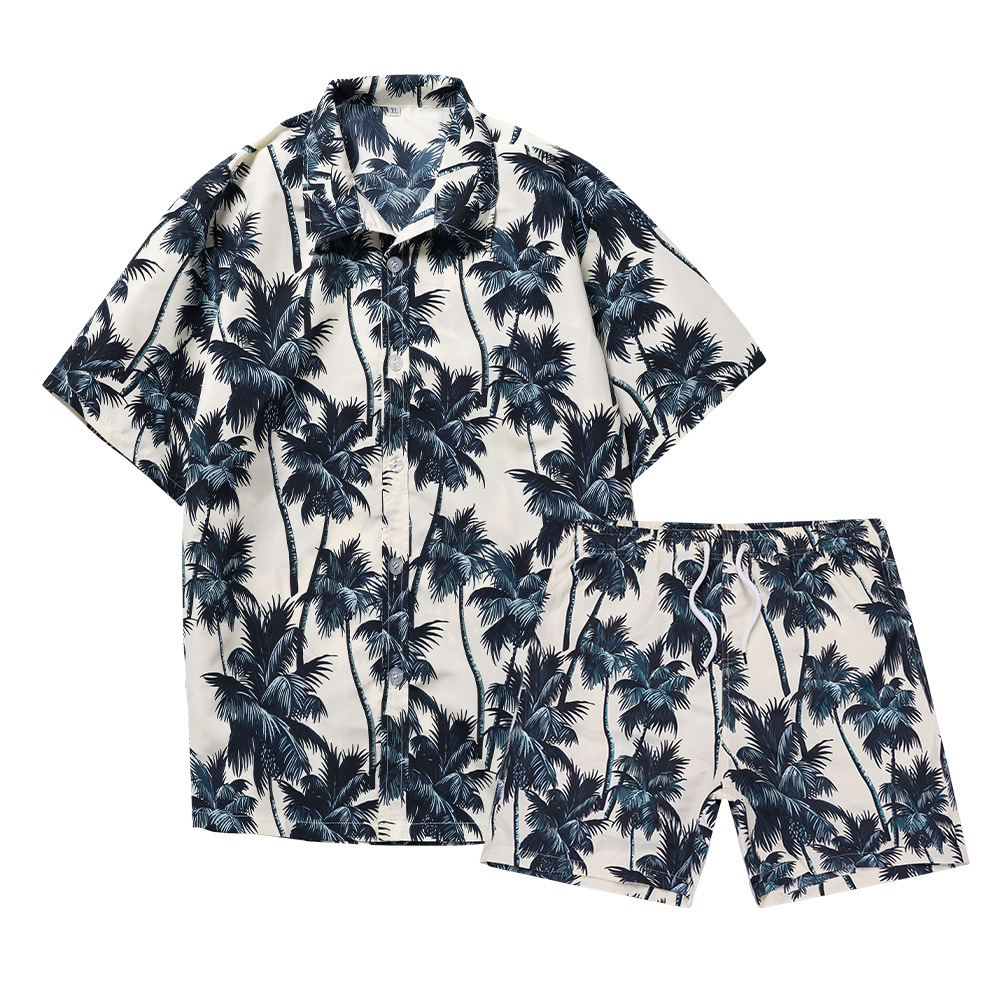เสื้อเชิ้ตลายต้นมะพร้าวฮาวายแบ - Mens Fashion Clothes บทวิจารณ์และราคา