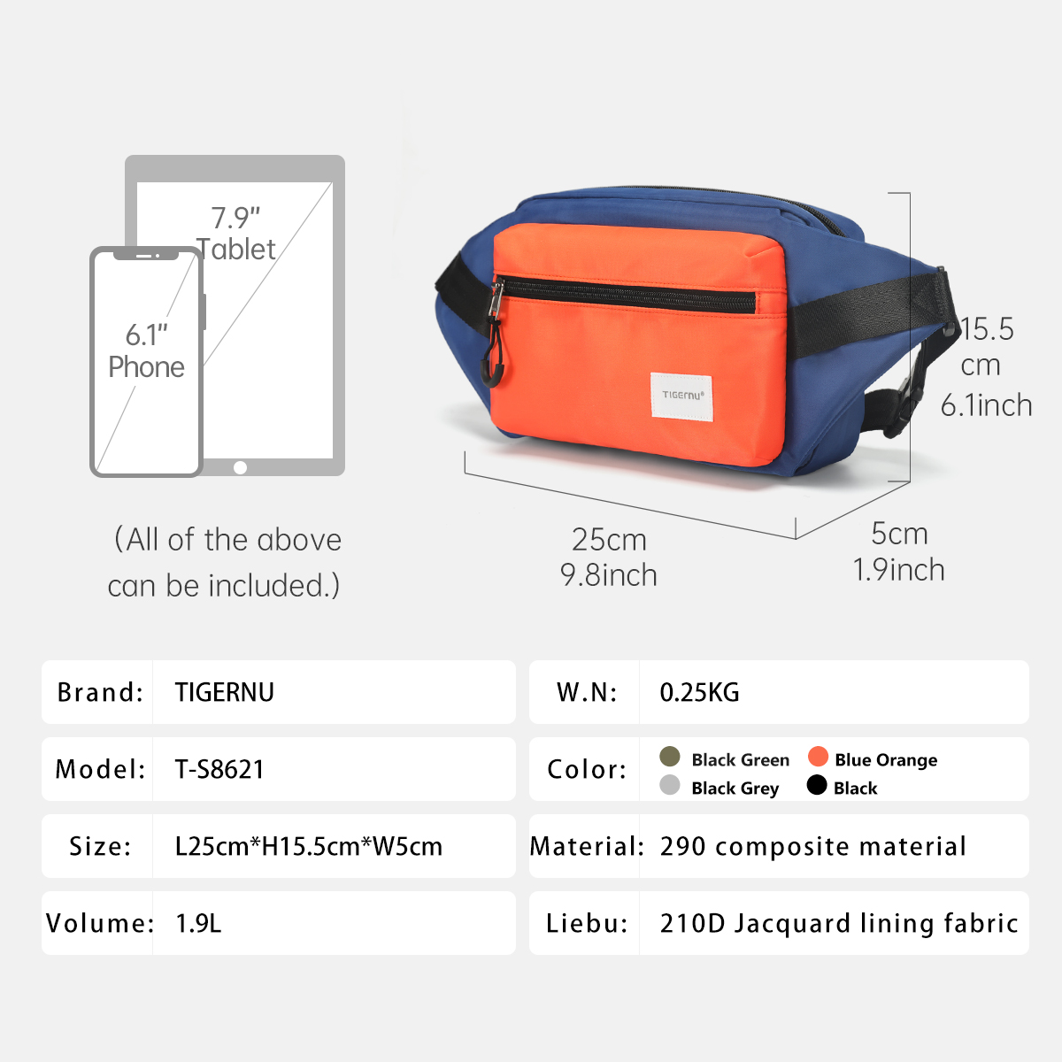 ทิกเกอร์นูกระเป๋าคาดหน้าอกสำหร - Crossbody Bag Men บทวิจารณ์และราคา