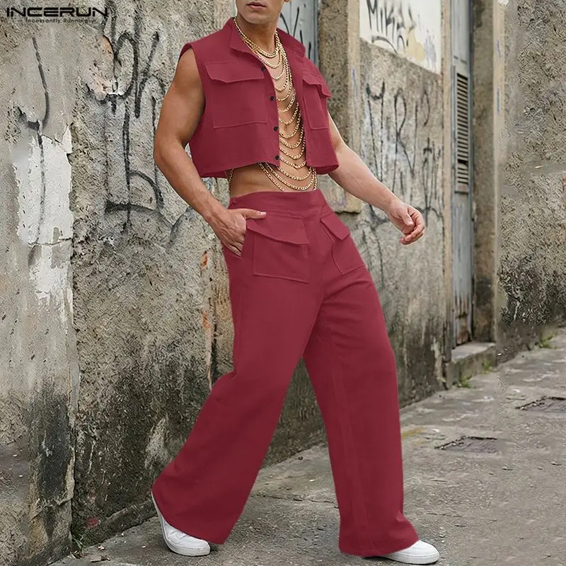 INCERUN ชุดเซ็ตผู้ชาย เสื้อครอ - Mens Fashion Casual Outfits บทวิจารณ์และราคา