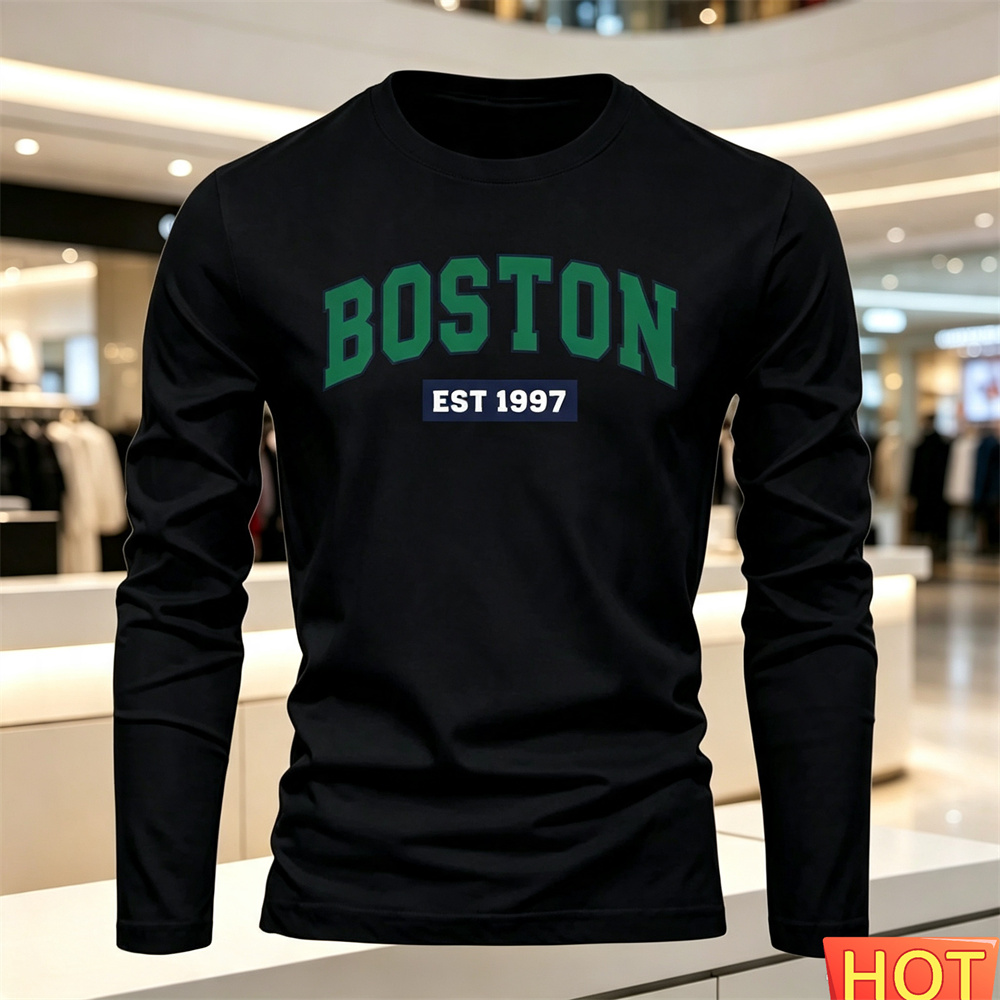 เสื้อยืดแขนยาวผู้ชายลายตัวอักษ - Men'S Fashion Usa บทวิจารณ์และราคา
