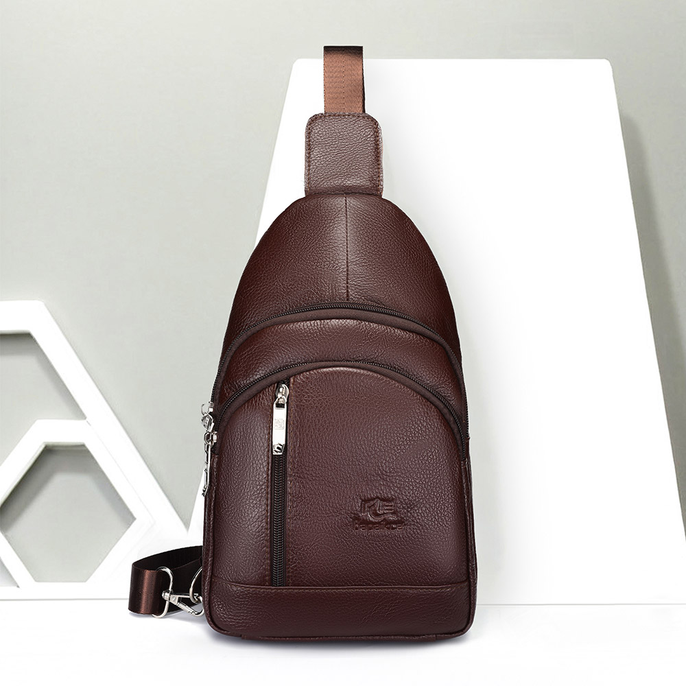 กระเป๋าคาดหน้าอกหนังแท้สำหรับผ - Crossbody Bag Men บทวิจารณ์และราคา