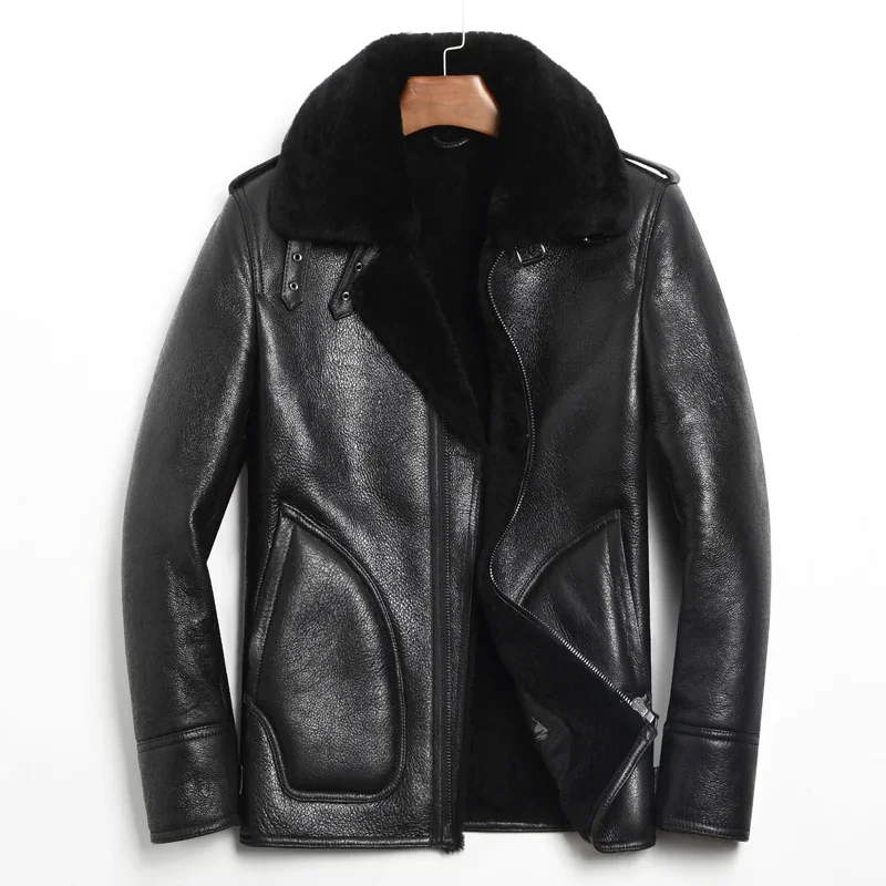 YOLANFAIRY ของแท้หนังแจ็คเก็ตผ - Bomber Jacket Men บทวิจารณ์และราคา