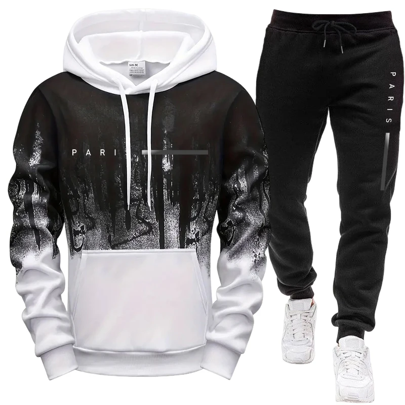 ชุดเซ็ตผู้ชาย/เสื้อฮู้ด/กางเกง - Mens Fashion Casual Outfits บทวิจารณ์และราคา