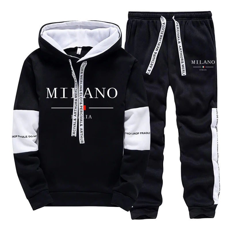 ชุดเซ็ตผู้ชาย/เสื้อฮู้ด/กางเกง - Mens Fashion Casual Outfits บทวิจารณ์และราคา