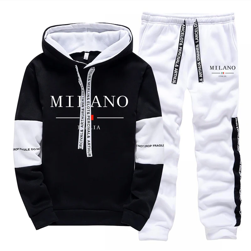 ชุดเซ็ตผู้ชาย/เสื้อฮู้ด/กางเกง - Mens Fashion Casual Outfits บทวิจารณ์และราคา