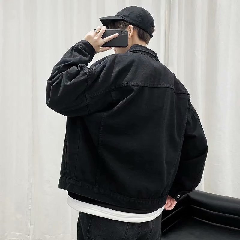 สีดำ Denim แจ็คเก็ตสั้นผู้ชายก - Bomber Jacket Men บทวิจารณ์และราคา