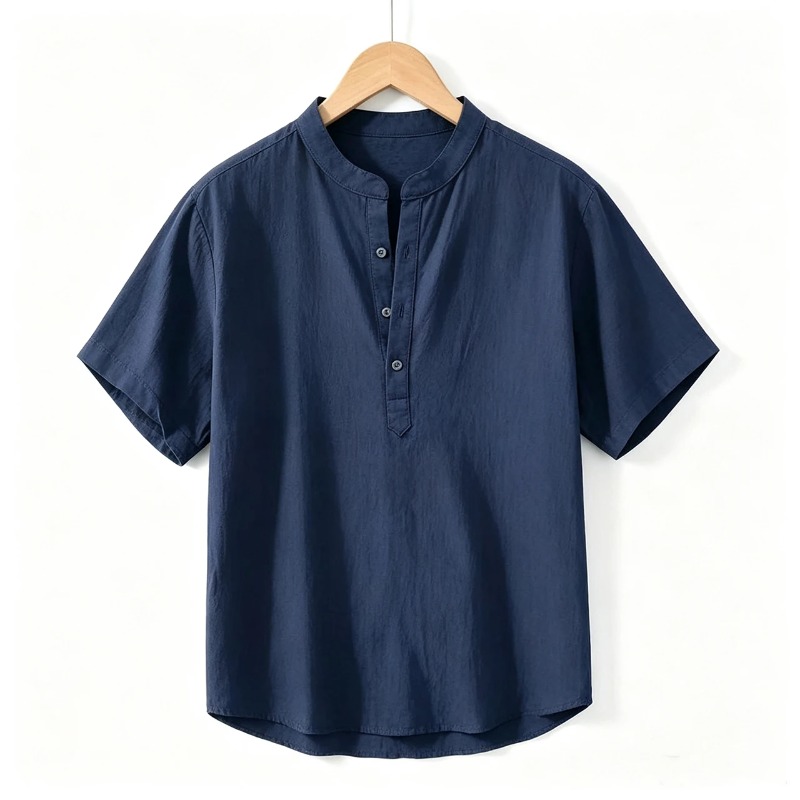 เสื้อเชิ้ตแขนสั้นผ้าฝ้ายลินินส - Linen Shirt Summer บทวิจารณ์และราคา