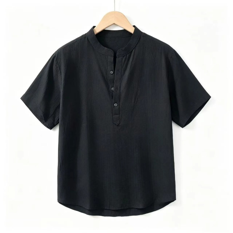 เสื้อเชิ้ตแขนสั้นผ้าฝ้ายลินินส - Linen Shirt Summer บทวิจารณ์และราคา