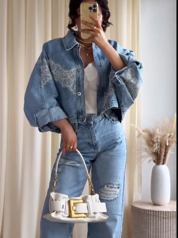 ชุดเซ็ต 2 ชิ้น เสื้อแจ็คเก็ตเด - Denim Jacket Vintage บทวิจารณ์และราคา