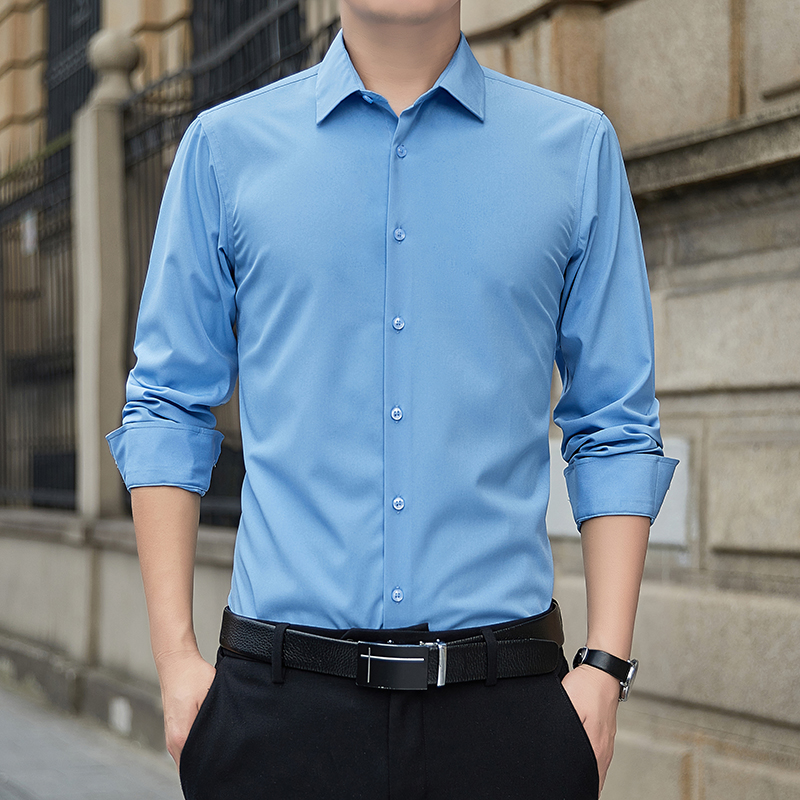เสื้อเชิ้ตผู้ชายไซส์ใหญ่ สีพื้ - Mens Fashion Clothes บทวิจารณ์และราคา