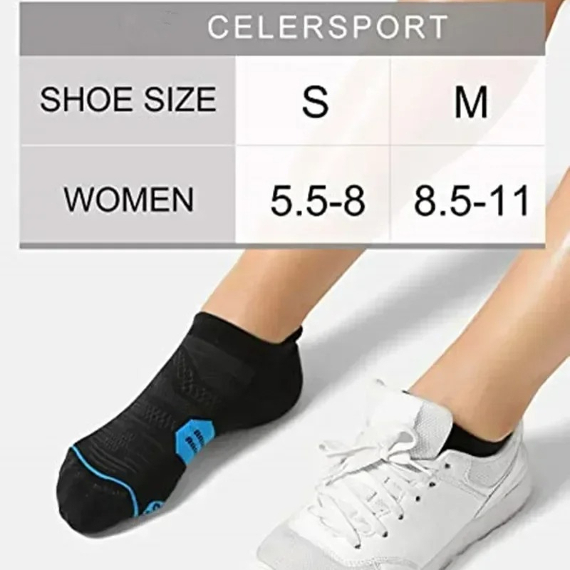 ถุงเท้ากีฬาแบบรัดกล้ามเนื้อสำห - Socks Ankle Men บทวิจารณ์และราคา