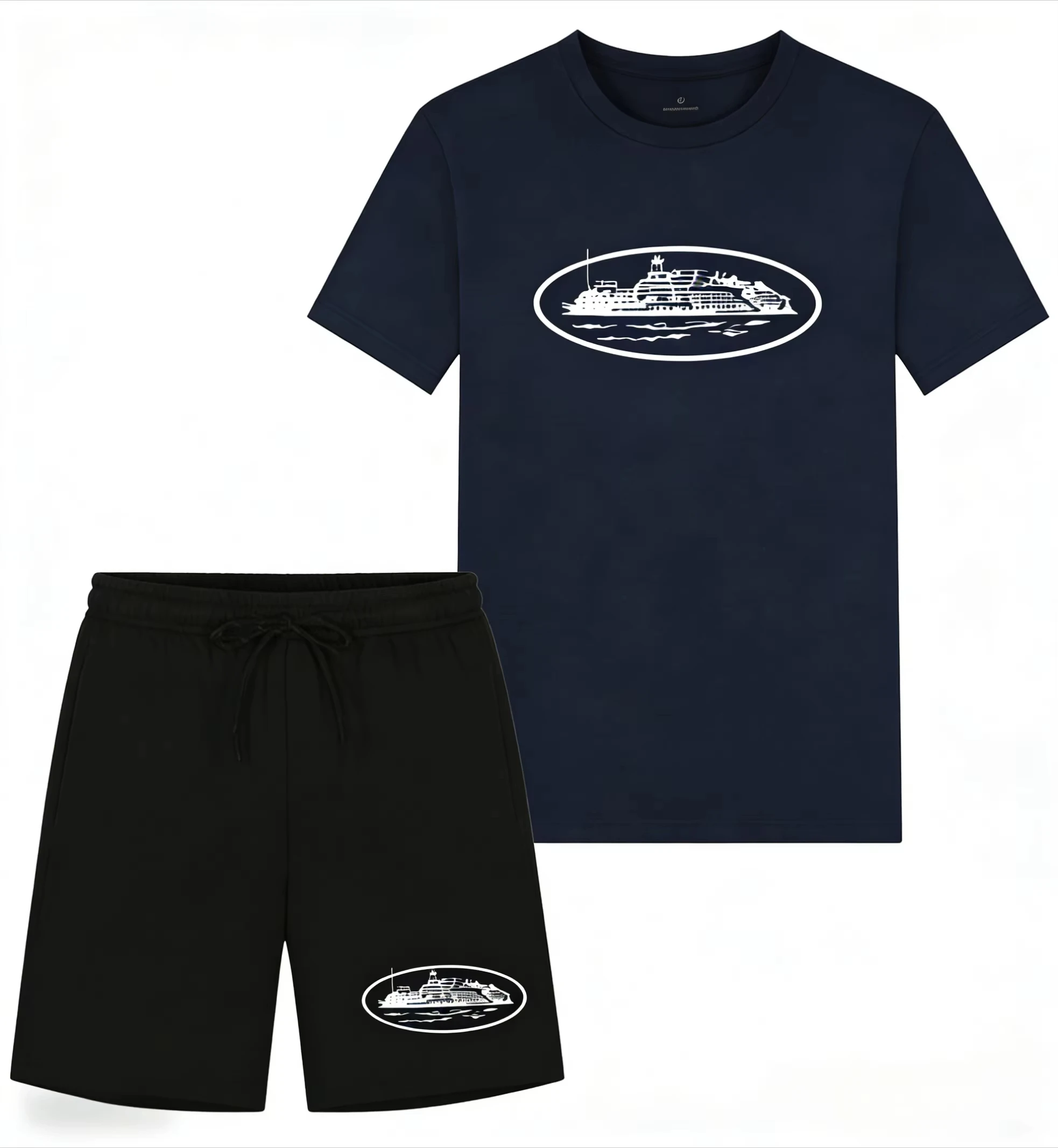เสื้อยืดและกางเกงขาสั้นพิมพ์ลา - Mens Fashion Clothes บทวิจารณ์และราคา