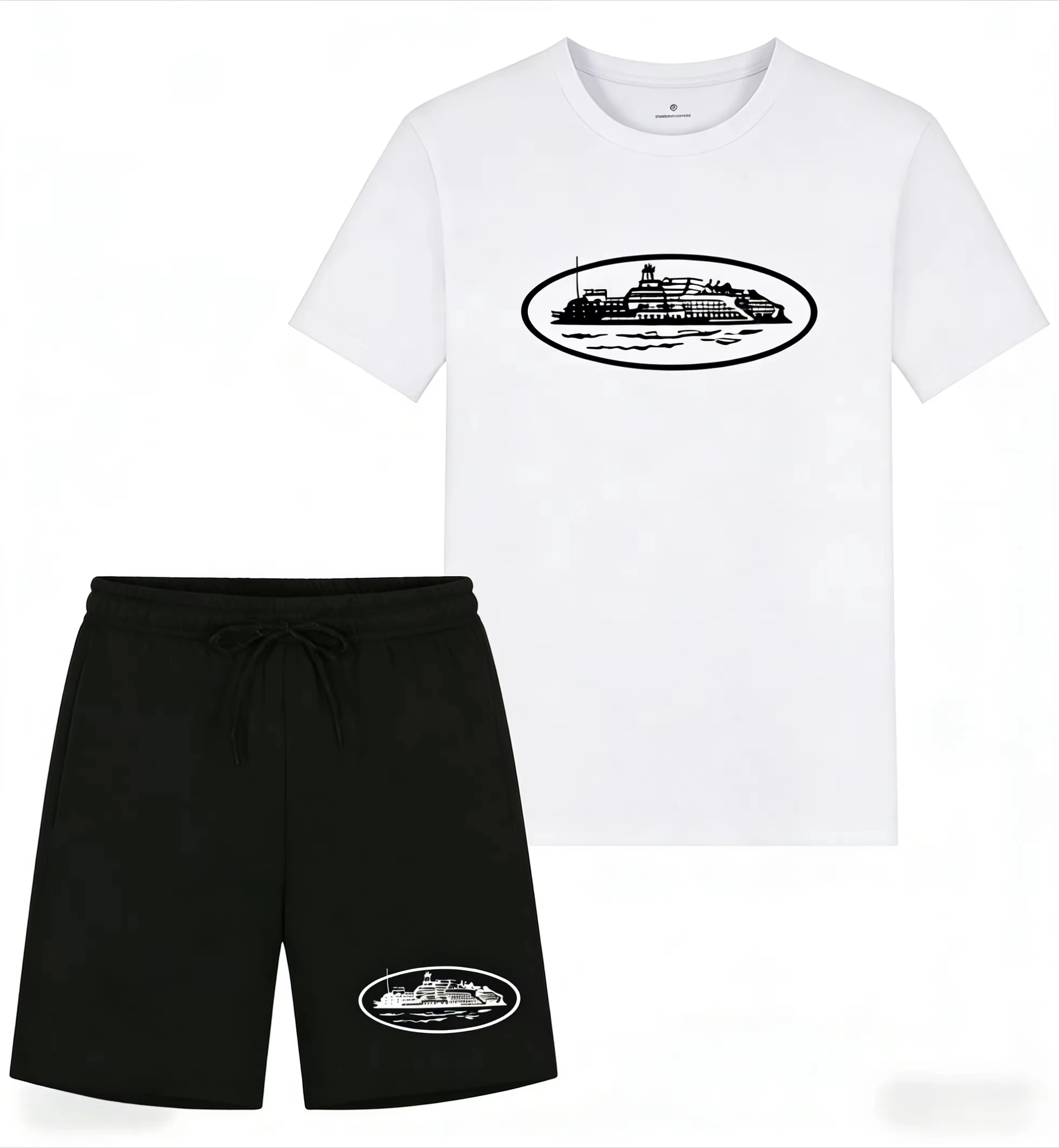 เสื้อยืดและกางเกงขาสั้นพิมพ์ลา - Mens Fashion Clothes บทวิจารณ์และราคา