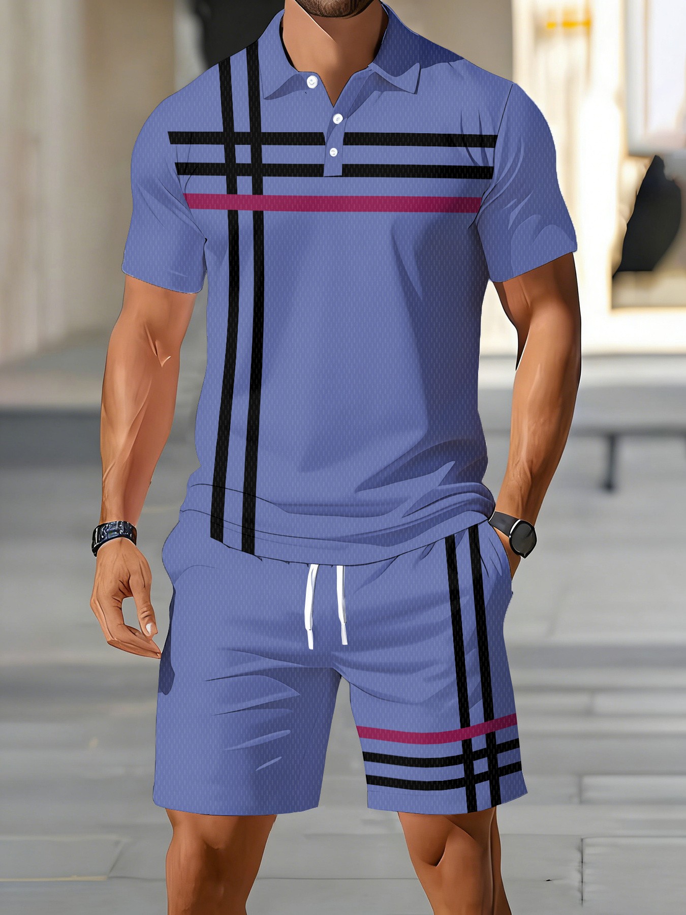 ชุดเสื้อโปโลผู้ชายสไตล์อเมริกั - Men'S Fashion Polo Shirt บทวิจารณ์และราคา
