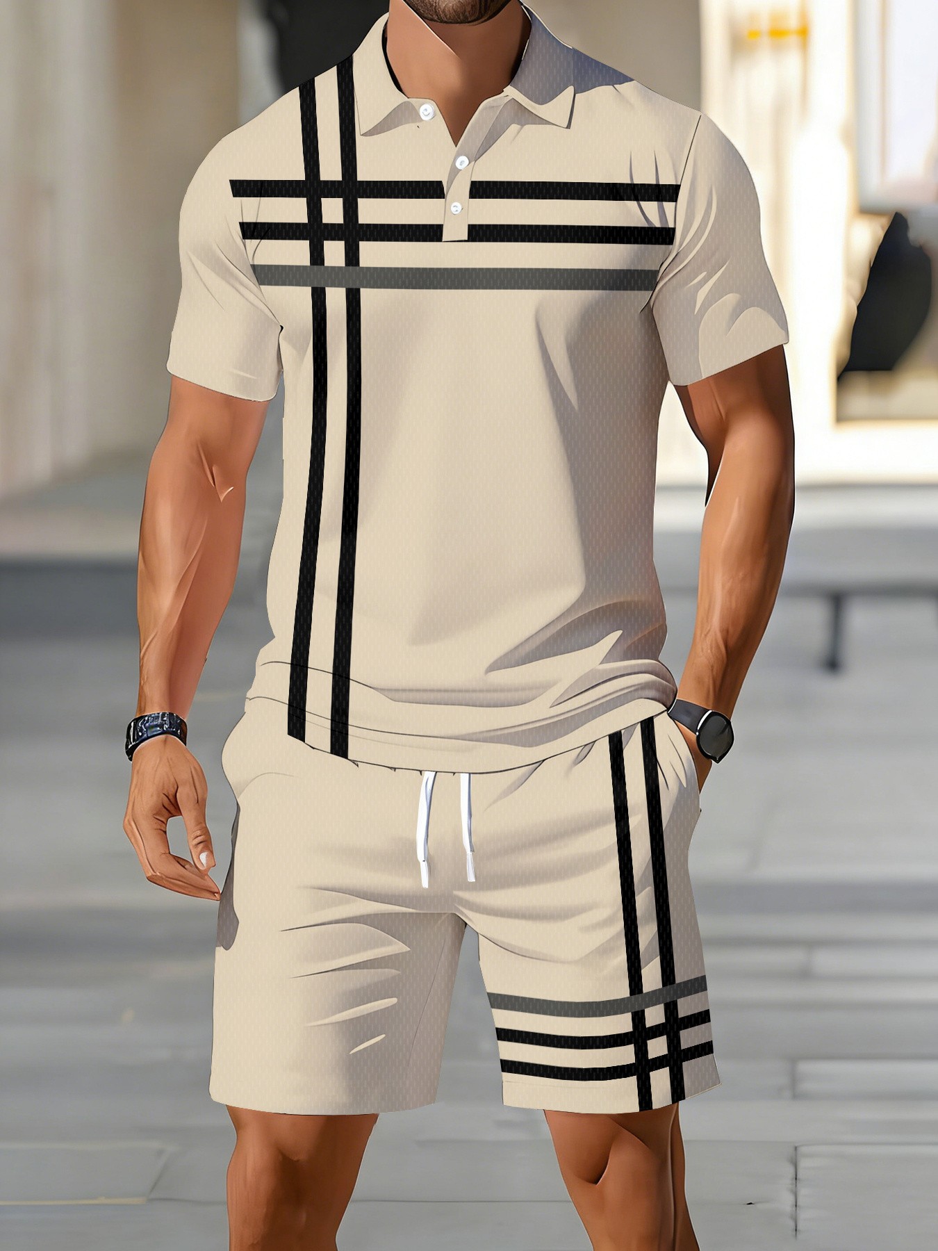 ชุดเสื้อโปโลผู้ชายสไตล์อเมริกั - Men'S Fashion Polo Shirt บทวิจารณ์และราคา