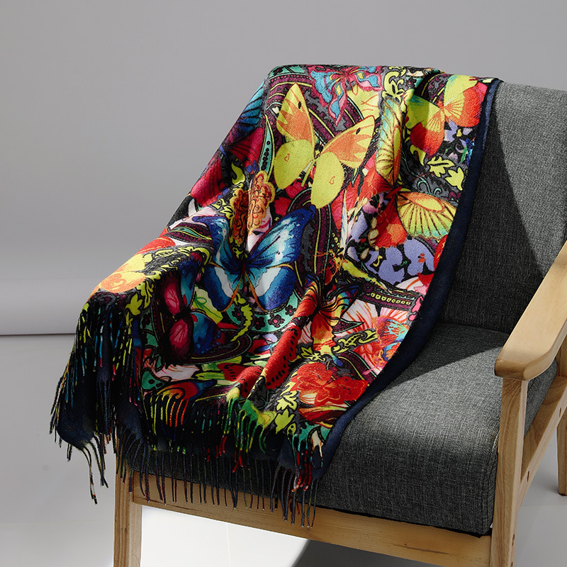 แบรนด์หรูภาพวาดสีน้ํามันผ้าพัน - Men Scarf Wool บทวิจารณ์และราคา