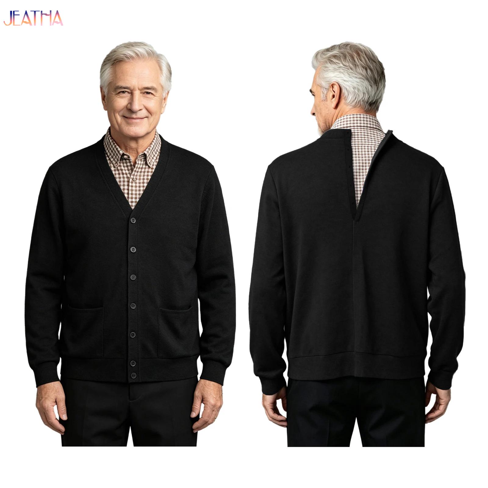 เสื้อคาร์ดิแกนสำหรับผู้สูงอายุ - Knitted Cardigan Men บทวิจารณ์และราคา