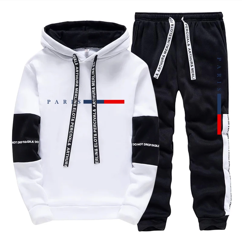 ชุดเซ็ตผู้ชาย/เสื้อฮู้ด/กางเกง - Mens Fashion Casual Outfits บทวิจารณ์และราคา