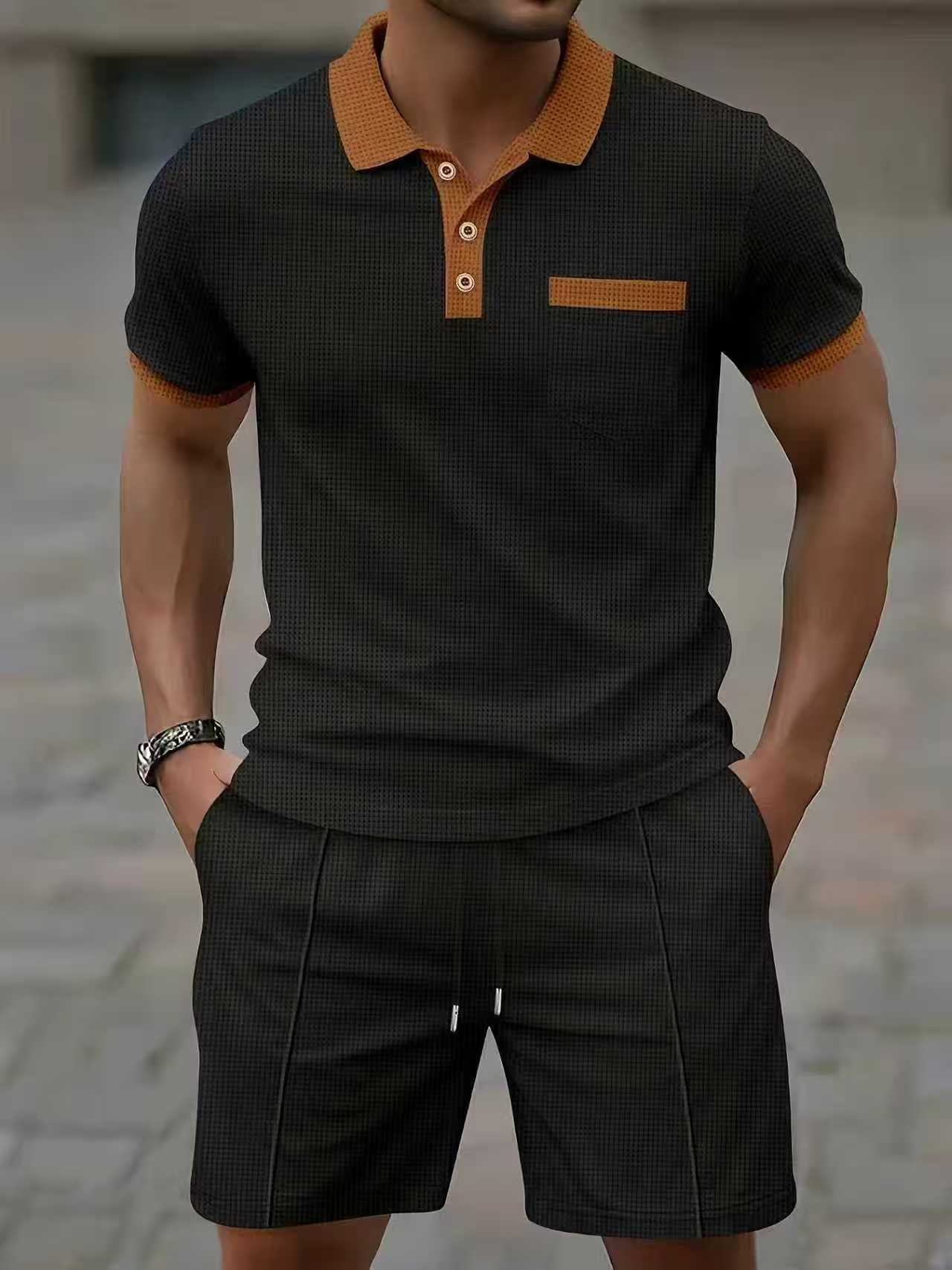 เสื้อเชิ้ตแขนสั้นผู้ชายขายดีปร - Men'S Fashion Polo Shirt บทวิจารณ์และราคา