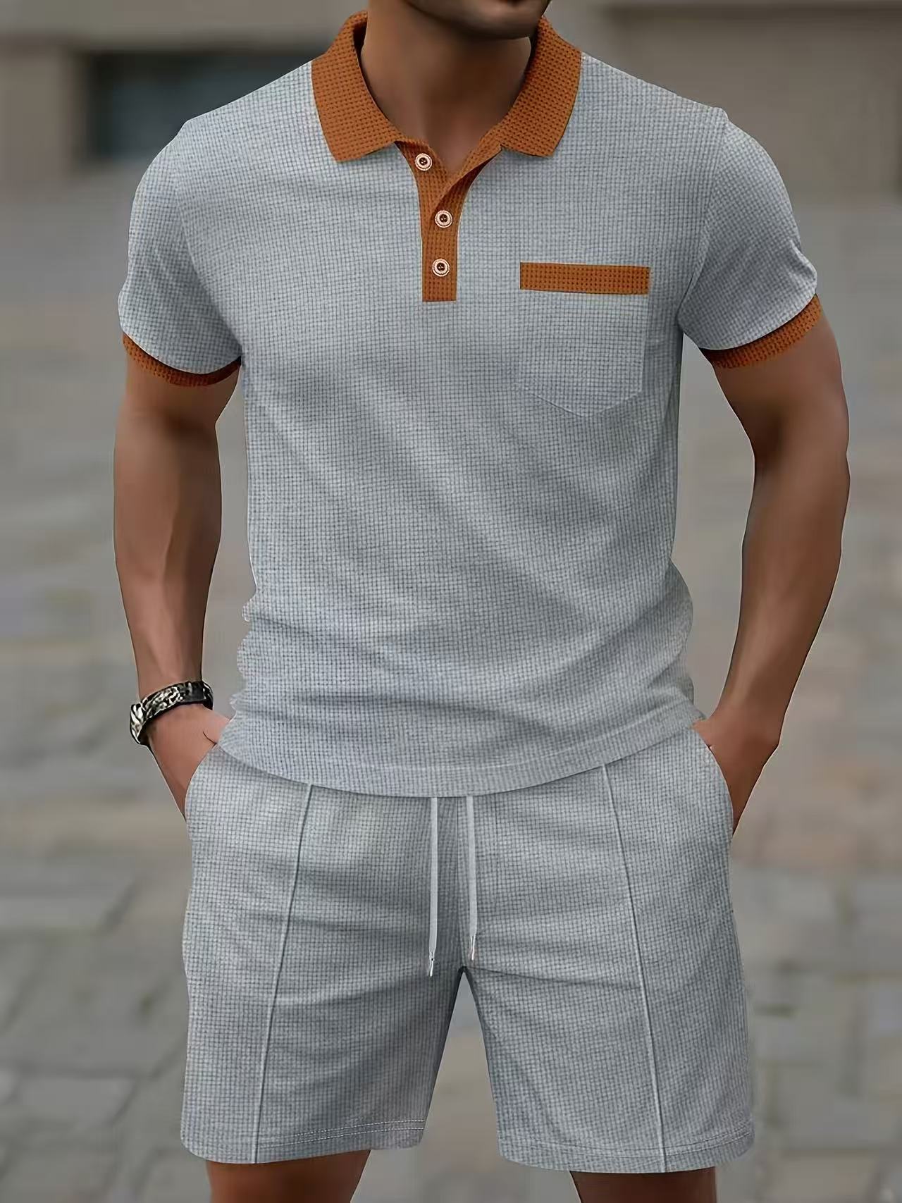 เสื้อเชิ้ตแขนสั้นผู้ชายขายดีปร - Men'S Fashion Polo Shirt บทวิจารณ์และราคา