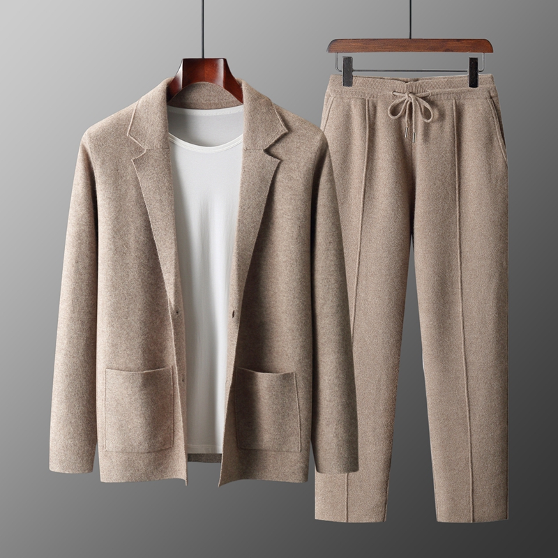 ชุดเซ็ตสองชิ้นสำหรับผู้ชาย MVL - Knitted Cardigan Men บทวิจารณ์และราคา