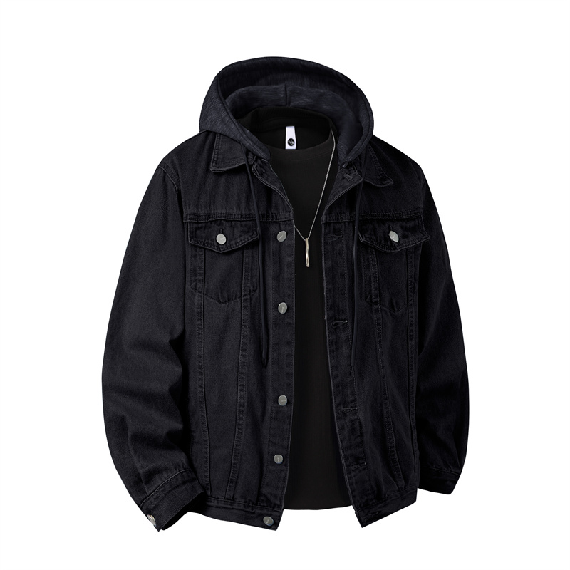 ผู้ชายHooded Denimแจ็คเก็ตผู้ช - Bomber Jacket Men บทวิจารณ์และราคา